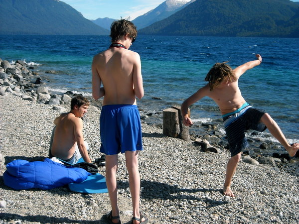 The Guys Get Ready To Jump In The Lake