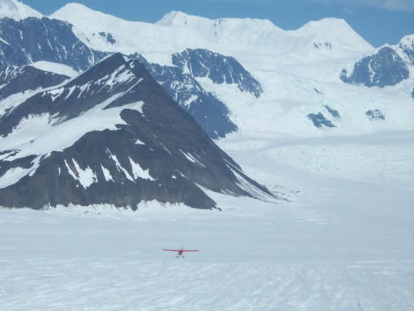 Landing On Glacier