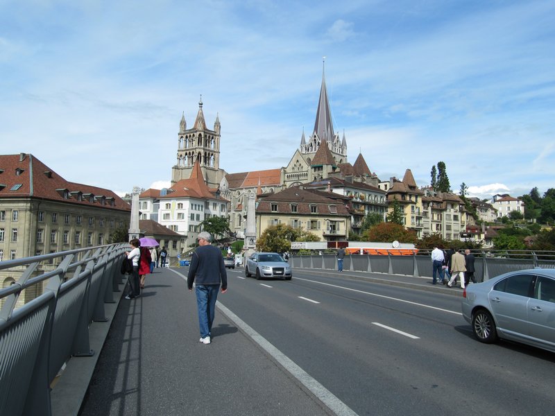 Cathedral in Background