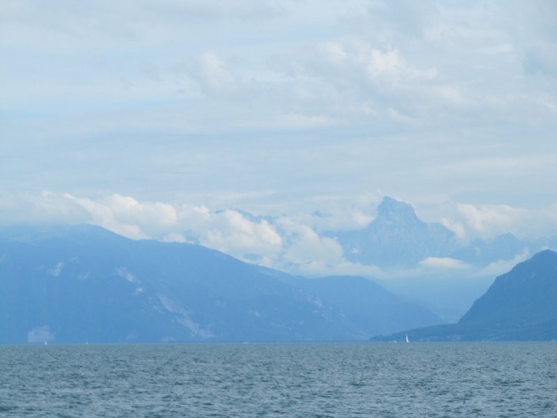 Alps at West End of Lake Geneva