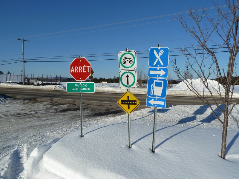 First Quebec Snowmobile Signs