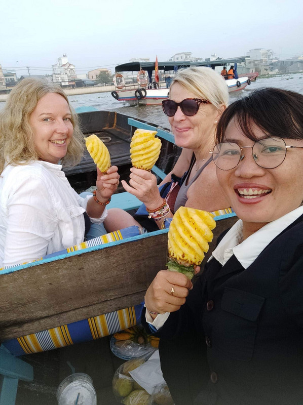 Pineapple at the Mekong floating market