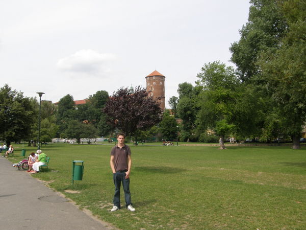 Richard with Wawel Castle in the distance