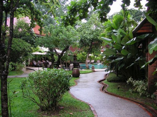 Hotel courtyard paths