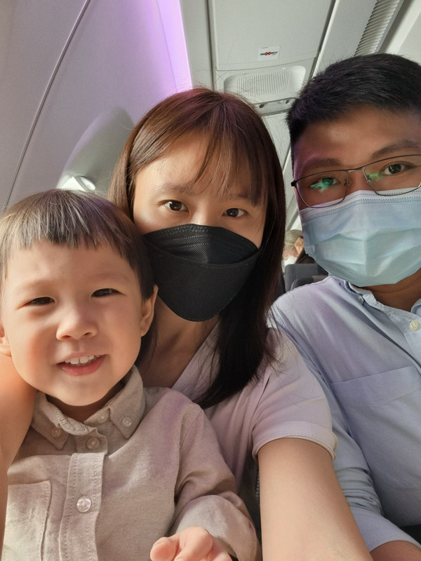 Smile for our first flight together!