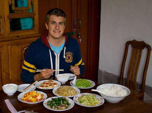 Mark geniet van de chinese keuken