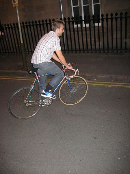 Late at night on the fixie