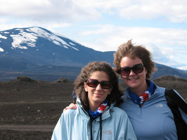 Christine and Birna at Mount Heckla