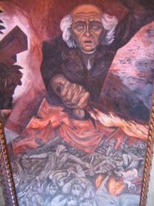 Jose Clemente Orozco´s mural en la Palacio de Gobierno