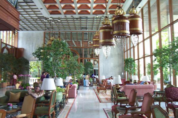 Oriental hotel lobby