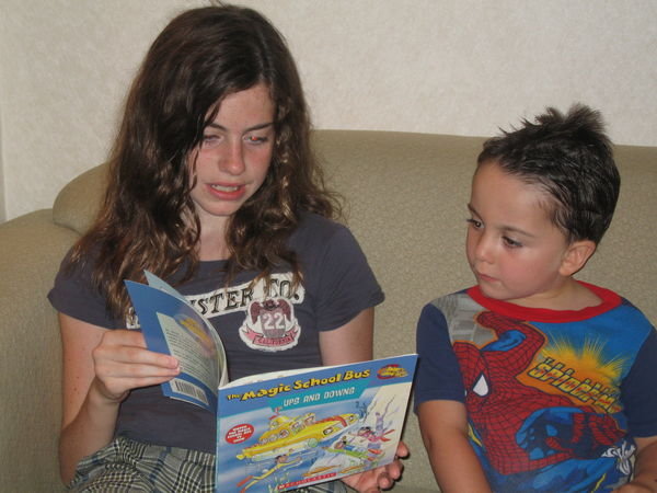 Cousin Susan reading to Max