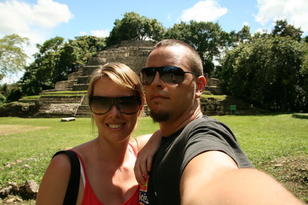The Temple of the Jaguar, and us in front... obviously
