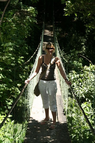 Rope bridges in the park on Lake Atitlan
