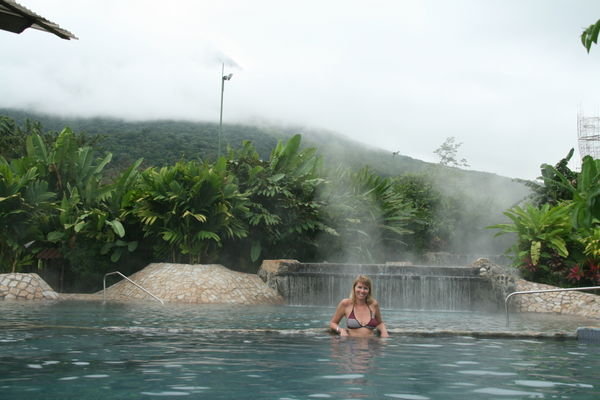Natural Springs from the Volcano Arenal (behind)