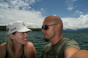 Crossing the lake to Arenal