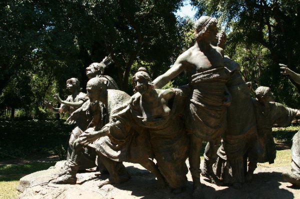 Freaky statues in a park in Buenos Aires