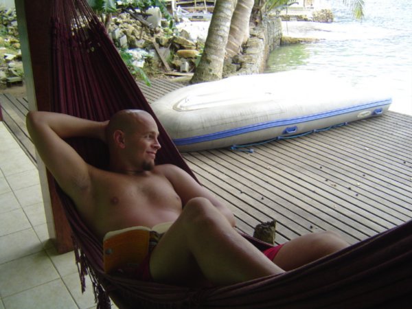 Relaxing in a hammock on Ilha Grande
