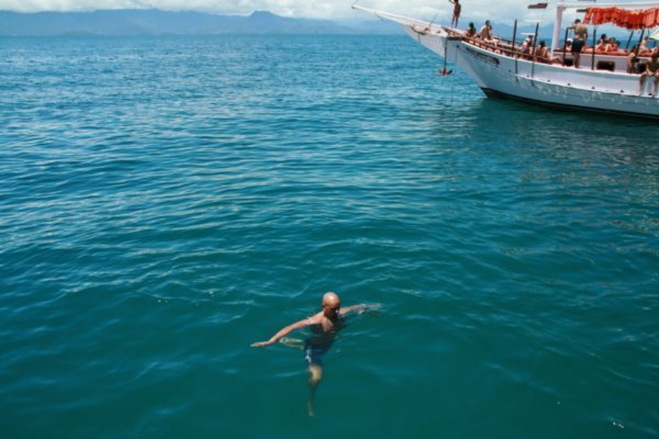 Swimming around the islands of Paraty