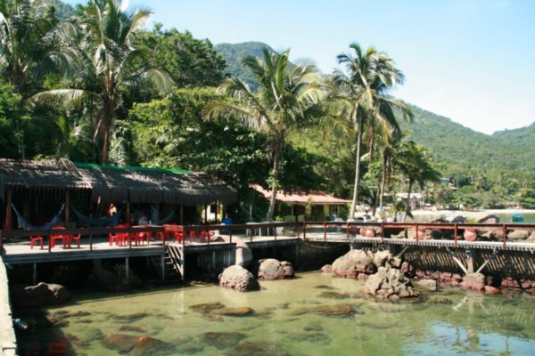 The natural swimming pool at our hostel on Ilha Grande