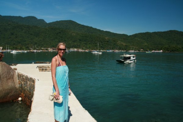 Me on the edge of the natural swimming pool - Ilha Grande