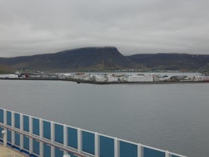 Isafjordur seen from ship