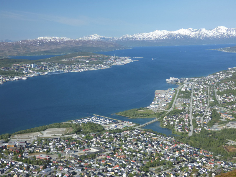 Tromso from top of mountain