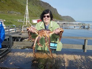 Janet with King Crab