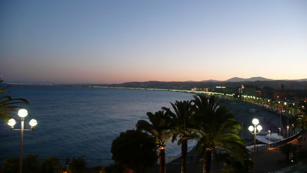 Sunset in Nice off the Promenade Des Anglais