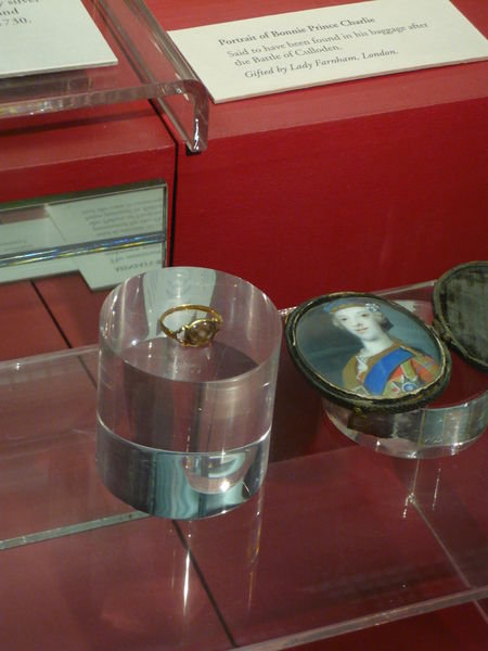 A ring containing a lock of Bonnie Prince Charlie's hair