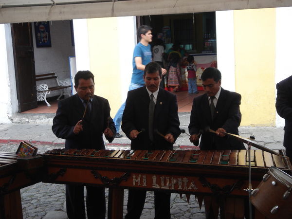 Local Marimba players in Antigua