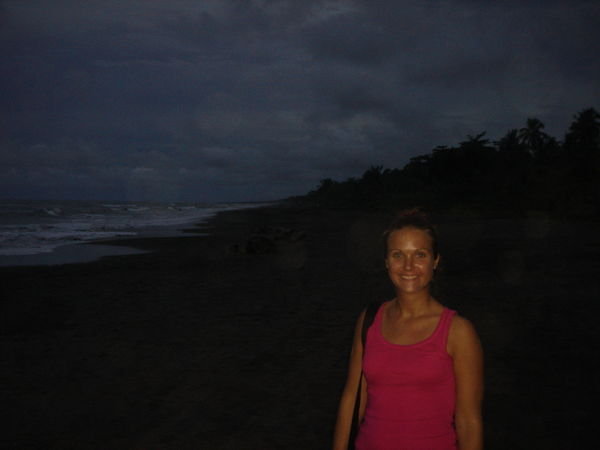 On the beach in Tortuguero