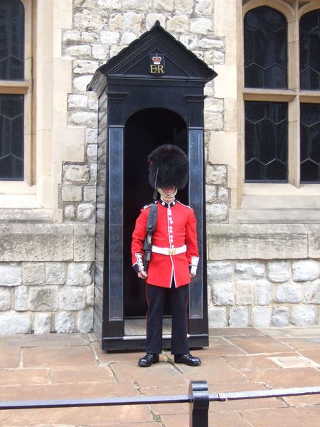 A very English looking guard