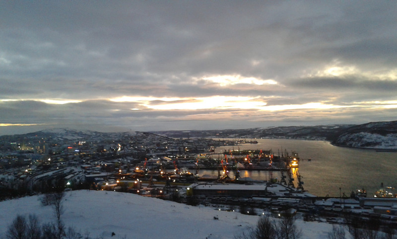 Murmansk: il sole a mezzogiorno