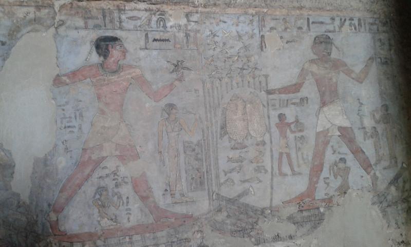 Aswan: scena di caccia in una delle tombe dei nobili
