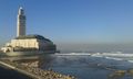 Casablanca: la moschea di Hassan II si innalza dalla acque dell'oceano