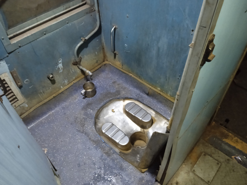 Indian toilet in sleeper class