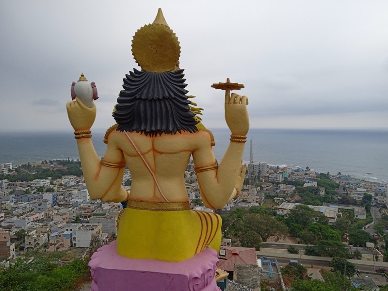 Bheemunipatnam vista dal tempio di Sri Lakshmi Narasimha