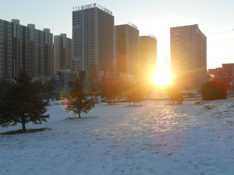 Hohhot: il tramonto in citta'