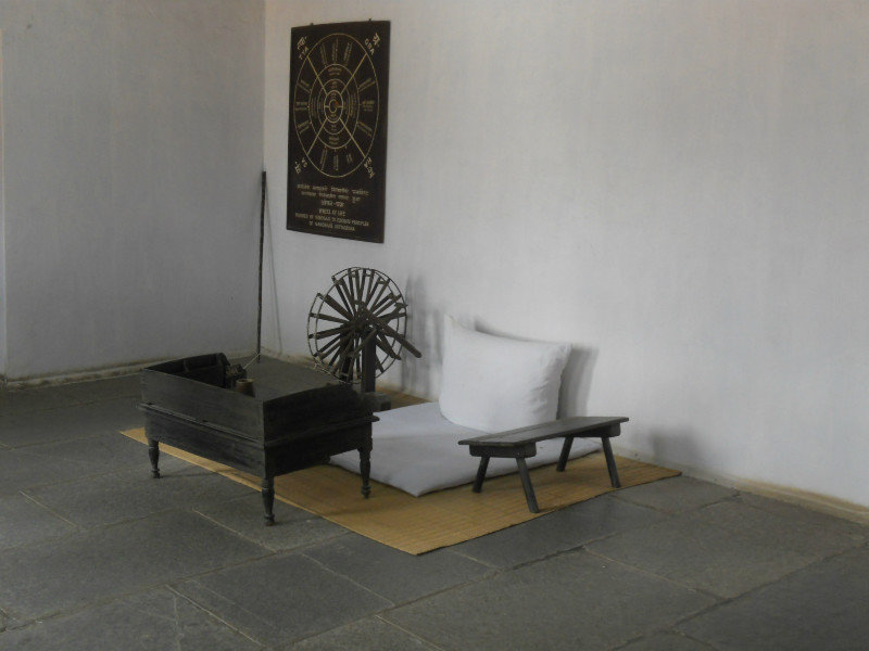 Ahmedabad: la camera di Gandhi nel suo ashram