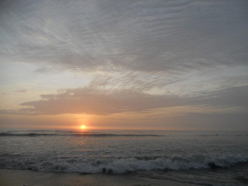 Il primo tramonto sul Pacifico