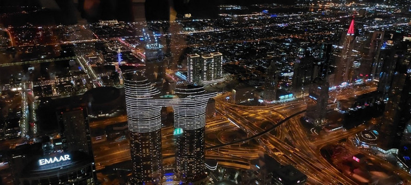 Radiant view from 124th floor of Burj Khaleefa