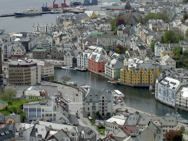 Aalesund from the top restaurant