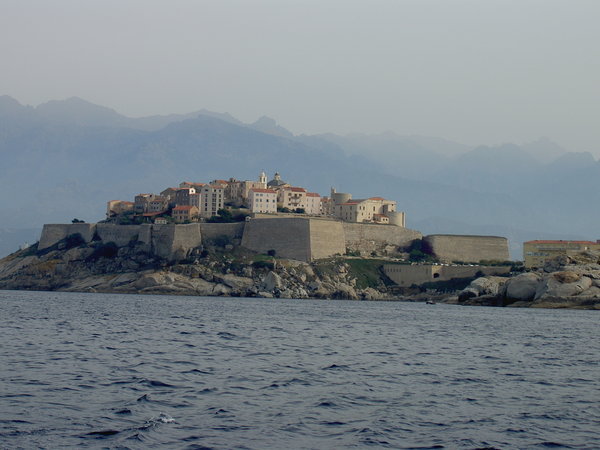 The view of Calvi Citadel as we depart