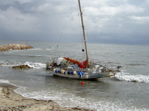 The shipwreck outside Solenzara