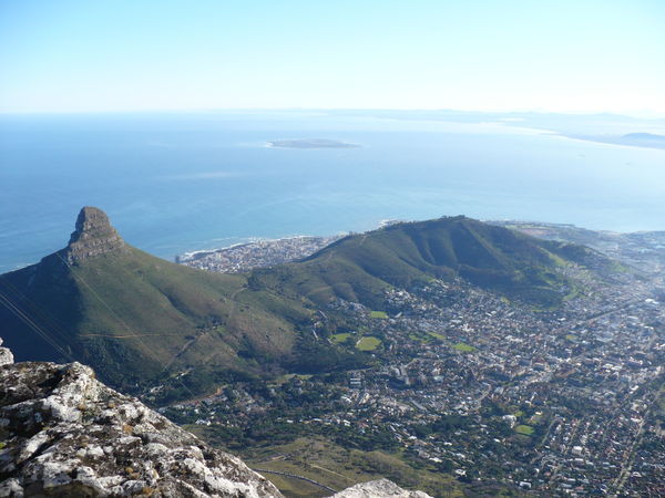 A view from the top of Table Mountain