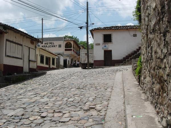 Our street in Copan Ruinas