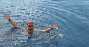 Bill swims the Equator