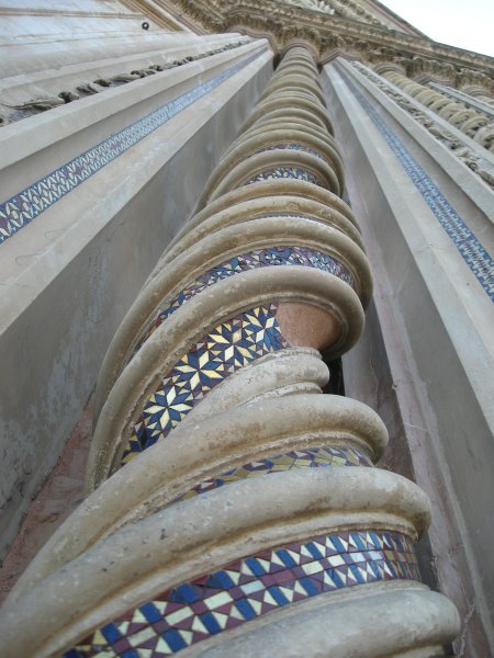 looking up the facade 