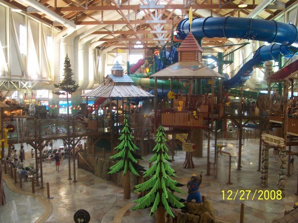 A view of the water park