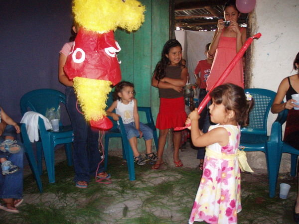 Wacking the piñata